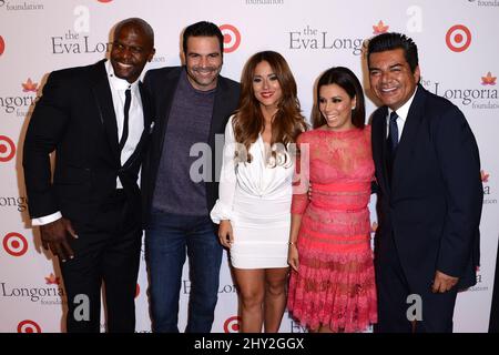 Eva Longoria, Ricardo Chavira, Terry Crews, George Lopez beim Eva Longoria Foundation Dinner in Beso in Hollywood, Kalifornien. Stockfoto