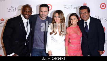 Eva Longoria, Ricardo Chavira, Terry Crews, George Lopez beim Eva Longoria Foundation Dinner in Beso in Hollywood, Kalifornien. Stockfoto