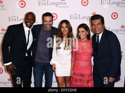 Eva Longoria, Ricardo Chavira, Terry Crews, George Lopez beim Eva Longoria Foundation Dinner in Beso in Hollywood, Kalifornien. Stockfoto