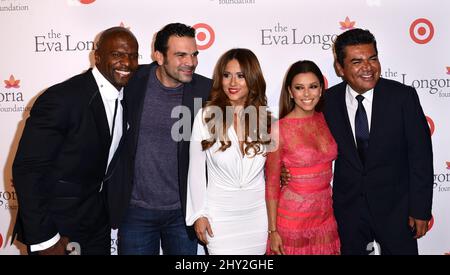 Eva Longoria, Ricardo Chavira, Terry Crews, George Lopez beim Eva Longoria Foundation Dinner in Beso in Hollywood, Kalifornien. Stockfoto