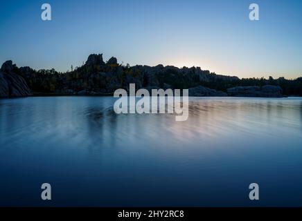 Schöne Aussicht auf Sylvan Lake im Custer State Park in South Dakota Stockfoto