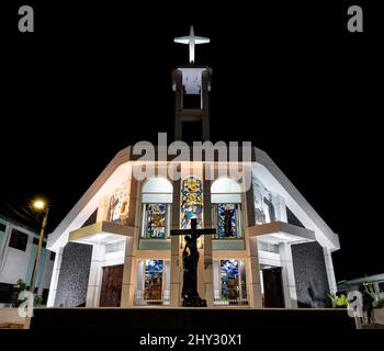 Kathedrale der Unbefleckten Empfängnis (Catedral de la Inmaculada Concepción), San Cristóbal, Galápagos, Ecuador Stockfoto