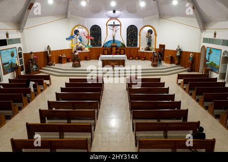 Kathedrale der Unbefleckten Empfängnis (Catedral de la Inmaculada Concepción), San Cristóbal, Galápagos, Ecuador Stockfoto