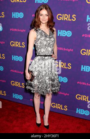 Lydia Hearst-Shaw nimmt an der New Yorker Premiere der „Girls“-Saison 3 Teil, die am 6. Januar 2014 im Jazz im Lincoln Center stattfand. Stockfoto