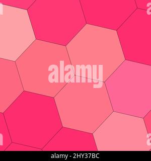 Rosa abstrakte sechseckigen Fliesen Mosaik Hintergrund Stockfoto