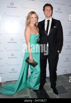 Ali Larter und Hayes MacArthur nahmen an der jährlichen HEAVEN Gala 7. von Art of Elysium Teil, die von Mercedes-Benz im Skirball Cultural Center in Los Angeles, USA, veranstaltet wird. Stockfoto