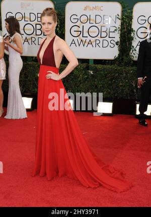 Amy Adams nimmt an den jährlichen Golden Globe Awards 71. Teil, die am 12. Januar 2014 im Beverly Hilton Hotel stattfinden. Stockfoto