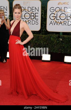 Amy Adams nimmt an den jährlichen Golden Globe Awards 71. Teil, die am 12. Januar 2014 im Beverly Hilton Hotel stattfinden. Stockfoto