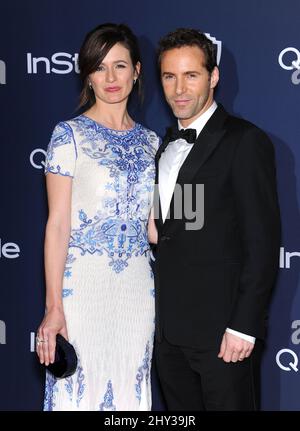 Emily Mortimer und Alessandro Nivola nahmen an der jährlichen InStyle and Warner Bros Golden Globes 15. nach der Party im Beverly Hilton Hotel Teil Stockfoto