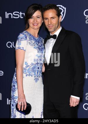 Emily Mortimer & Alessandro Nivola bei der InStyle/Warner Bros Golden Globes After Party 2014 im Beverly Hilton Hotel. Stockfoto