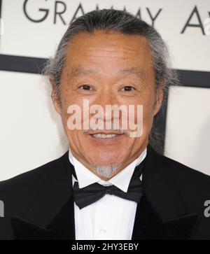 Kitaro nimmt an den jährlichen GRAMMY Awards 56. im Staple Center in Los Angeles, USA, Teil Stockfoto