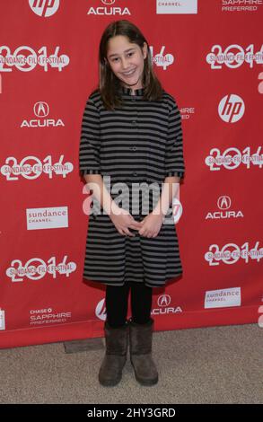 Imogene Wolodarsky bei der „Infinitely Polar Bear Premiere“ beim Sundance Film Festival 2014 im Eccles Theatre Stockfoto