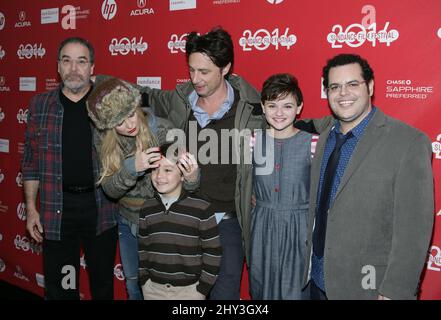 Mandy Patinkin, Kate Hudson, Pierce Gagnon, Zach Braff, Joey King, Josh Gad nahm an der Wish I was here Premiere beim Sundance Film Festival 2014, The MARC, Teil Stockfoto