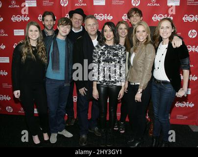 Jenna Nye, Jeff Baena, Dane DeHaan, John C. Reilly, Paul Reiser, Aubrey Plaza, Elizabeth Jayne, Matthew Gray Gubler, Cheryl Hines, Molly Shannon bei der Premiere von Life After Beth beim Sundance Film Festival 2014, Library Center Theatre Stockfoto