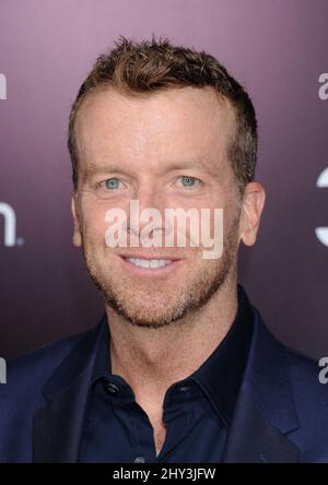 Mcg Teilnahme an der US-Premiere „3 Days to Kill“ im ArcLight Theater in Los Angeles, USA. Stockfoto