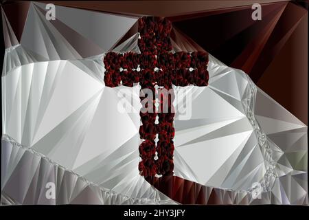 Kunstwerk aus abstrakter Komposition mit geometrischen Formen Stockfoto