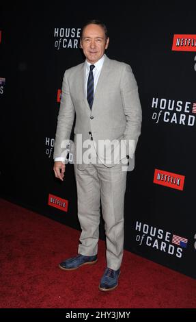 Kevin Spacey kommt bei Netflix's „House of Cards“-Sondervorführung der Saison 2 in Los Angeles, die am 13. Februar 2014 in der Director's Guild of America in Los Angeles, CA, stattfand. Stockfoto