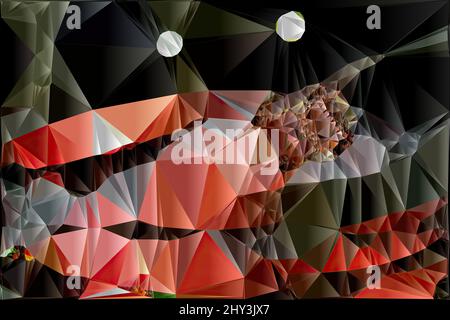 Kunstwerk aus abstrakter Komposition mit geometrischen Formen Stockfoto