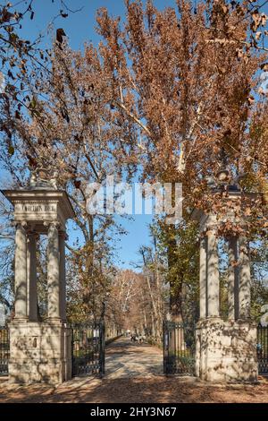 Haupteingang Jardin del Principe in Aranjuez, Madrid-Hauptstadt, Europa Stockfoto