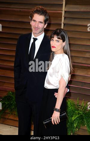 Amanda Peet nimmt an der Vanity Fair Oscar Party Teil, die von der Redakteurin Graydon Carter auf dem Sunset Plaza Parkplatz in Los Angeles, USA, veranstaltet wird. Stockfoto