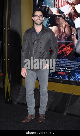 Tyler Hoechlin bei der Premiere von '300: Rise of an Empire' in Los Angeles Stockfoto