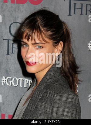 Amanda Peet bei der Premiere von Game of Thrones in New York in der vierten Staffel. Stockfoto