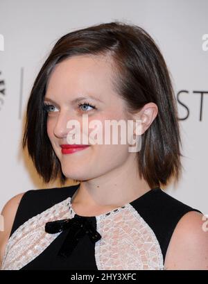 Elisabeth Moss nimmt an den Mad Men Teil, die beim jährlichen PaleyFest 31.: Dem William S. Paley Television Festival im Dolby Theater in Los Angeles, USA, aufgeführt werden. Stockfoto