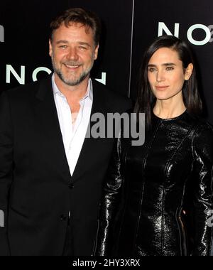 Russell Crowe und Jennifer Connelly bei der Premiere von „Noah“ in New York. Stockfoto