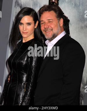 Jennifer Connelly und Russell Crowe bei der Premiere von „Noah“ in New York. Stockfoto