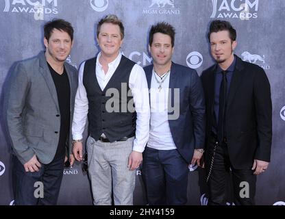 Parmalee nimmt an den jährlichen Academy of Country Music Awards 49. in der MGM Grand Garden Arena Teil Stockfoto