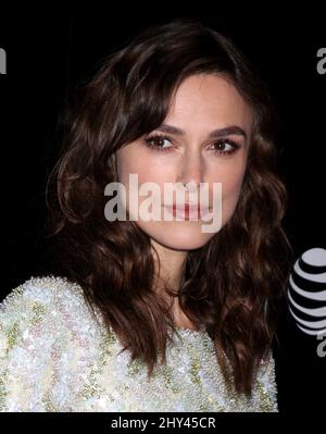 Keira Knightley nimmt an der Abschlussnacht-Gala-Premiere von „Begin Again“ während des Tribeca Film Festivals Teil, das im BMCC Tribeca PAC in New York, USA, stattfindet. Stockfoto