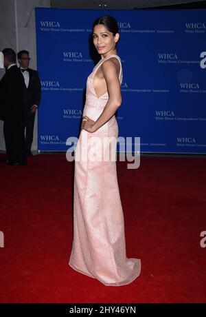 Frieda Pinto beim White House Correspondenten Association Dinner 2014 im Washington DC Hilton Hotel in Washington DC, USA. Stockfoto