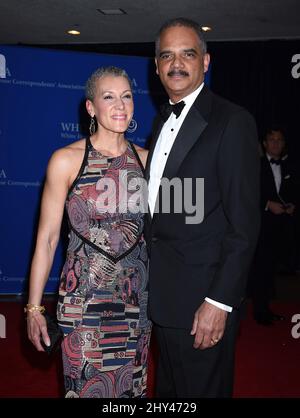 Eric Holder & Sharon Malone beim White House Correspondenten Association Dinner 2014 im Washington DC Hilton Hotel in Washington DC, USA. Stockfoto