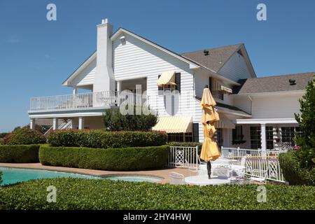 Ein allgemeiner Blick auf die Southfork Ranch, aus der CBS Television Series 'Dallas', in Parker, Texas. Stockfoto