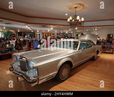 Ein allgemeiner Blick auf die Southfork Ranch, aus der CBS Television Series 'Dallas', in Parker, Texas. Stockfoto