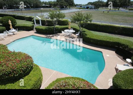 Ein allgemeiner Blick auf die Southfork Ranch, aus der CBS Television Series 'Dallas', in Parker, Texas. Stockfoto