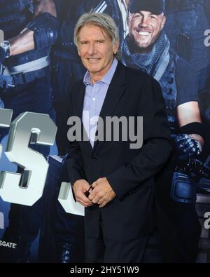 Harrison Ford kommt zur Premiere der Expendables 3 im Chinese Theatre, Los Angeles. Stockfoto