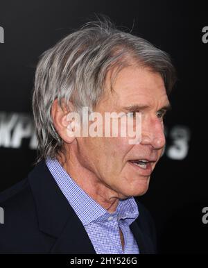 Harrison Ford kommt zur Premiere von The Expendables 3 im TCL Chinese Theatre, Los Angeles. Stockfoto