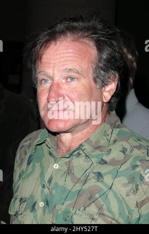 DATEI-FOTO: Robin Williams stirbt mit 63 Jahren. Robin Williams bei einem Q&A für „One Hour Photo“. (Hollywood, Kalifornien) Stockfoto