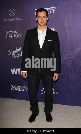 Matt McGorry nimmt am Empfang der Emmy Awards-Kandidaten für 66. Teil Stockfoto