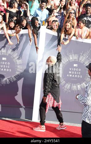 Chris Brown bei den MTV Video Music Awards 2014 im Forum Stockfoto