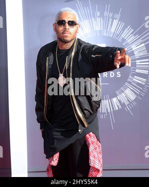 Chris Brown bei den MTV Video Music Awards 2014 beim Forum Stockfoto