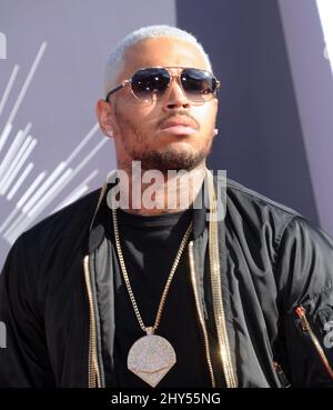 Chris Brown bei den MTV Video Music Awards 2014 beim Forum Stockfoto