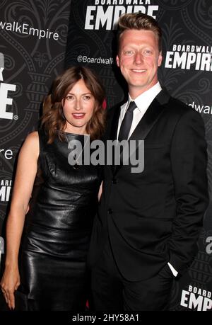 Kelly Macdonald und Dougie Payne nehmen an der Premiere für die letzte Staffel von HBO's 'Boardwalk Empire' am Mittwoch, den 3. September 2014 in New York Teil. Stockfoto