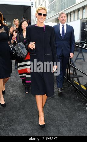 Heidi Klum kommt am 5. September 2014 im Rahmen der Präsentation der Mercedes-Benz Fashion Week Frühjahr/Sommer 2015 im Theater im Lincoln Center in New York City, NY, zum Finale der Project Runway Saison 13. Stockfoto