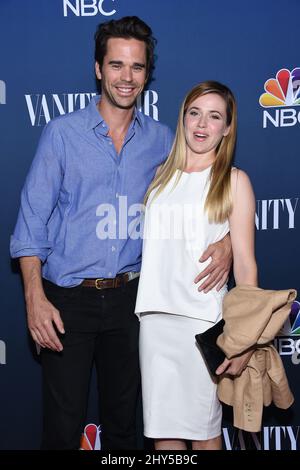 David Walton & Majandra Delfino bei der NBC Vanity Fair 2014-2015 TV Saison Red Carpet Event in der Hyde Sunset Kitchen Stockfoto