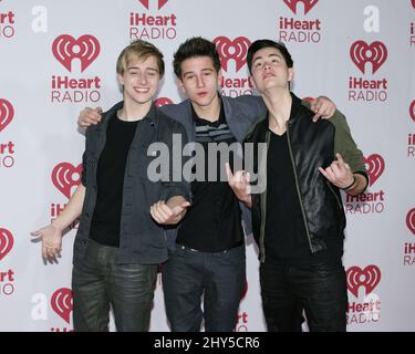 Riley McDonough, Connor McDonough, Toby McDonough von der Band kommen am 1. Tag des iHeartRadio Music Festivals im MGM Grand Hotel, Las Vegas, 19. September 2014 an. Stockfoto