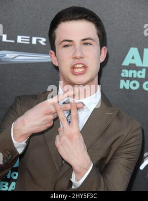 Dylan Minnette kommt zur Premiere von „Alexander and the terrible, Horrible, No Good, Very Bad Day“ im El Capitan Theatre, Los Angeles Stockfoto