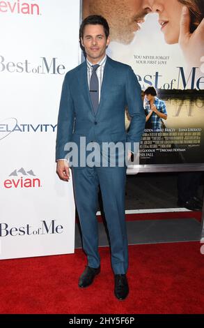 James Marsden nimmt an der Weltpremiere „The Best of Me“ im Regal Cinema, Los Angeles, Teil Stockfoto