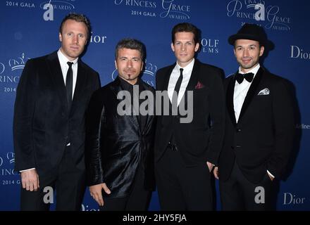 Fraser Walters, Remigio Pereira, Clifton Murray, Victor Micallef, The Tenors nehmen an der Princess Grace Awards Gala 2014 in Los Angeles, Kalifornien, Teil. Stockfoto